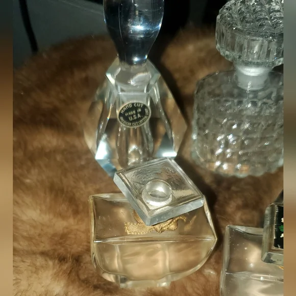 Vintage Crystal perfume bottles Empty France USA - Picture 9 of 15
